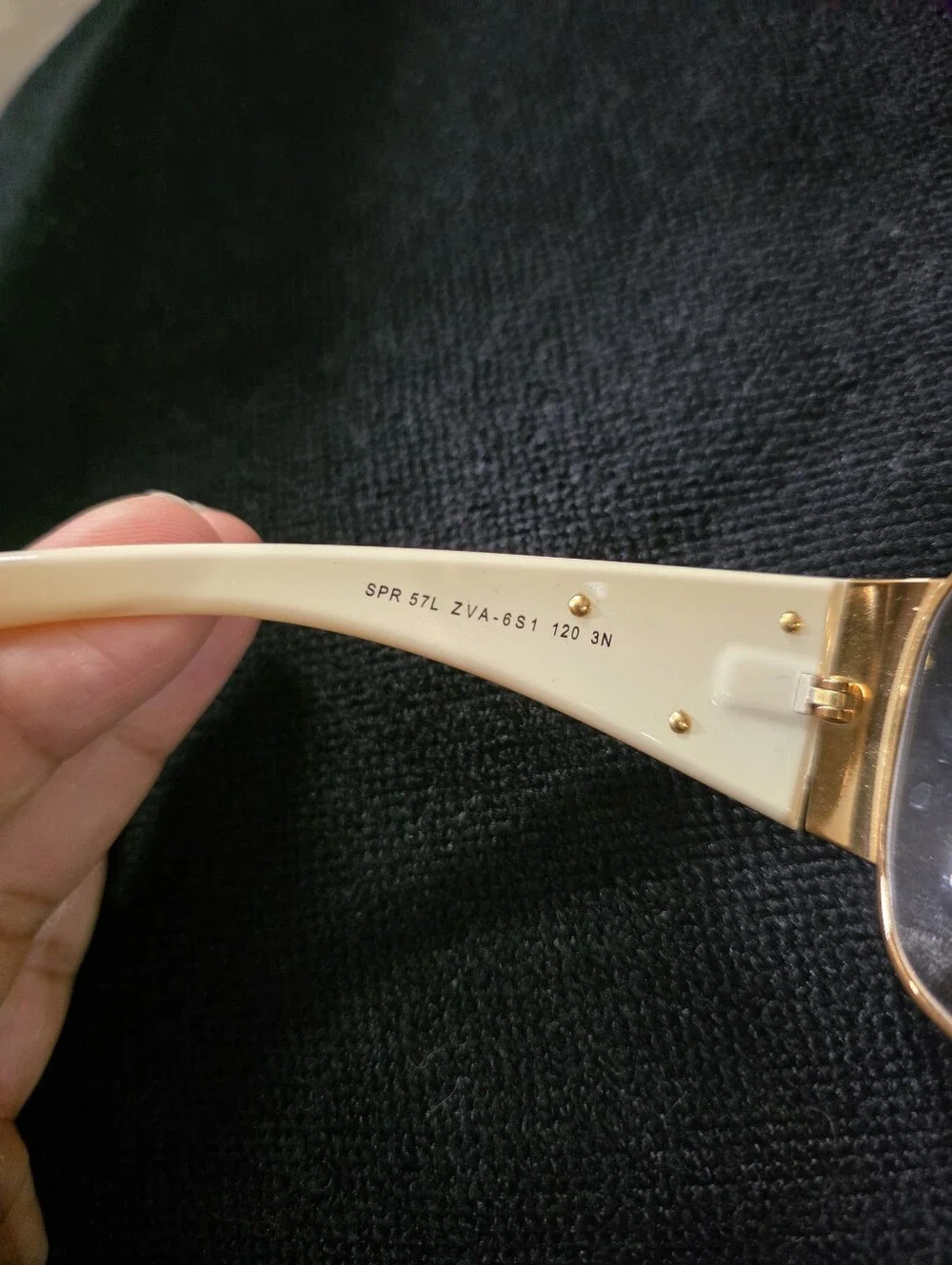 Women's y2k Prada Cream & Brown Lens Sunglasses with Case